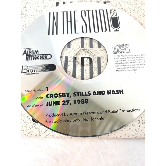 Crosby Stills & Nash - In the Studio June 27, 1988 - U.S. promo cd - Picture 2 of 5